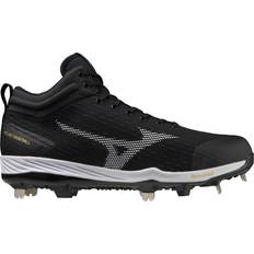 Baseballschuhe Mizuno Men's Dominant Mid Top Baseball Cleats Black/White, Adult Baseball at Academy Sports