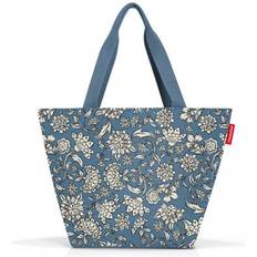 Polyester Tygkassar Reisenthel Shopper M Dahlia Blue blau weiß