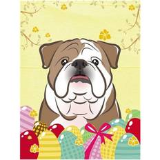 Yellow Flags PatioPlus English Bulldog Easter Egg Hunt Flag Garden