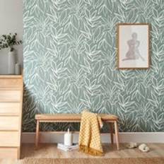 Dunelm Linear Leaf Wallpaper Lilypad Lilypad