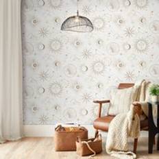 Dunelm Celestial Wallpaper Natural Gold Gold