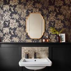 Dunelm Amazonia Gold and Charcoal Wallpaper Gold/Black