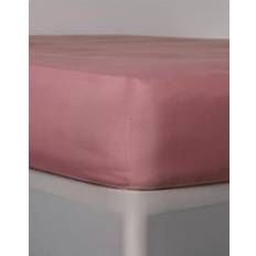 Linen Textiles Brentfords Plain Dyed Fitted Bed Sheets Non-Iron Pink