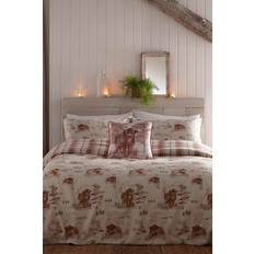 Dunelm and Drapes Lodge Hanson Highland Cow Terracotta Duvet Cover Brown