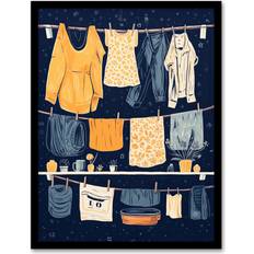 Blue Framed Art Wee Blue Coo Life Gives You Lemon Laundry Framed Art