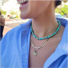 Natural Turquoise Women Chokers Necklace Women Jewelry Femme Homme Bijoux Black