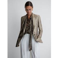 Goud - Vrouw Blazers Reiss Mimi Mettalic Blazer, Gold