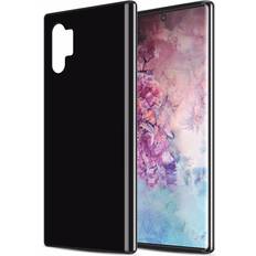 Cadorabo SCHWARZ, Samsung Galaxy NOTE 10 PLUS Case for Samsung Galaxy NOTE 10 PLUS Cover Transparent Protection TPU Silicone Gel Black