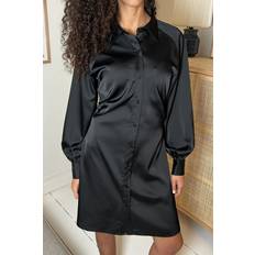 Neo Noir Kleider Neo Noir Naila Sateen Dress Black sort 42/XL