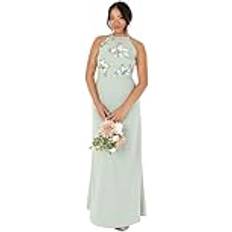 Green - Sportswear Garment Dresses Maya Deluxe Embellished Halter Neck Maxi Dress - Mint