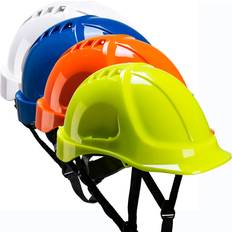 Bianco Cappelli Portwest Elmetto Ventilato con Sottogola Endurance Plus, misura: Unica Giallo