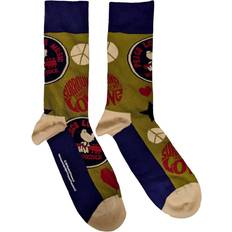 Natural - Unisex Underwear Woodstock Peace Love Music Ankle Socks Green 7-11