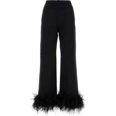 Prada Pants & Shorts Prada Women's Cotton Fleece Joggers With Feather Trim Black Black