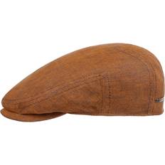 Stetson Descott Linen Flat Cap rust