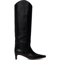 Nubuck Høje støvler Staud Black Western Wally Tall Boots BLK Black IT