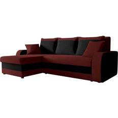 Hörnsoffor - Röda Mirjan24 GUDDARP 3-Sits Hörnbäddsoffa Universal Röd/Svart Soffa