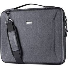 TechGear GREY Hard Shell Case for Laptops, Zipped Travel fits MacBook Pro 16" 2019-2021, MacBook Pro 15.4"