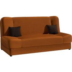 Orange Soffor Mirjan24 2-Sits Bäddsoffa Orange Brun Soffa
