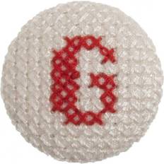 Yarn & Needlework Supplies Trimits Cross Stitch Alphabet Buttons Red on White Letter G each