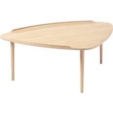 Intarsia Furniture No. 55 Small White Oiled Oak Coffee Table 88cm