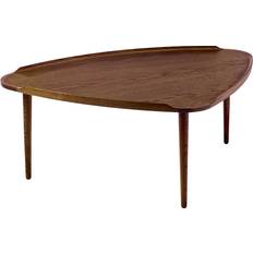 Bruna - Trekantiga Soffbord Intarsia Furniture No. 55 Small Oiled Smoke-stained Oak Coffee Table 88cm