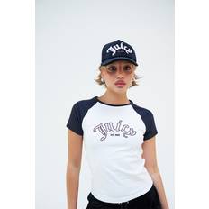 Juicy Couture Dame Hodeplagg Juicy Couture Womens Black101 Logo-embroidered Mesh-back Velour cap