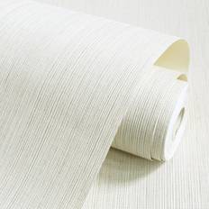 Wallpapers World of Wallpaper Cream/Gold Roma Plain Texture Heavyweight Vinyl Wallpaper