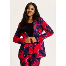 Red Blazers Liquorish Floral Print Red Blazer