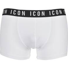 DSquared2 Men Underwear DSquared2 ICON Waistband Boxer Trunk, White/black