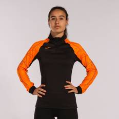 Elastano/Lycra/Spandex - Mujer Suéteres Joma Elite IX Half Zip Negro Naranja - Multicolor