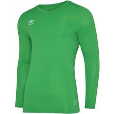 Green Base Layer Tops Umbro Elite V Neck Baselayer Short Sleeve Emerald