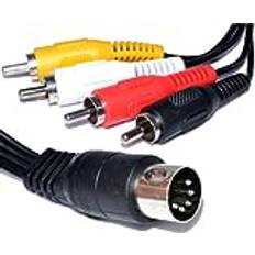 Cables Kenable 5 Pin Male Din Plug to 4 RCA Phono Male 1.2m