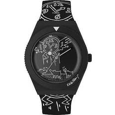 Timex Unisex Wrist Watches Timex q keith haring tw2w25600 silikon schwarz