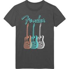 Fender Triple Guitar T Shirt - Grey