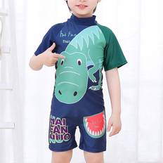 XL Bathing Suits Children's Clothing DreamSilent #3 Watermelon Dinasour, XL7-8 Years Girls One Piece Swimsuit Surf Suit Cartoon Print Swimwear Kids Swimming Costume Not/Specified 7-8yrs