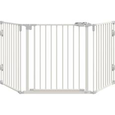 Pawhut Perro Mascotas Pawhut Barrera Para Perros Reja de Protección Puerta 202.5 x 76 cm - White