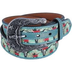 Turquoise - Women Belts Ariat Longhorn Floral Western Belt Women