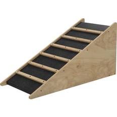 Pawhut Hunderampe Haustierrampe, Kofferraumrampe, Rutschfestes beige+grau