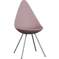 Fritz Hansen Kitchen Chairs Fritz Hansen Drop Chromed Base 45.5 x 88.5 x 54.5 cm Kitchen Chair