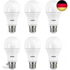 Linkind Linkind LED E27 Edison skruvlampa, 13,2 W motsvarar 100 W A60 mjuk vit 2700 K, 1521 lumen, icke-dimbar, frostad, ERP, CE-certifierad, paket med 6