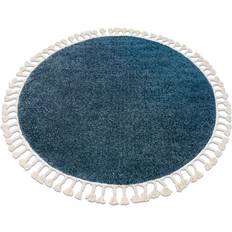 RUGSX berber 9000 circle Fringe Berber Blue