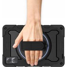 Tech-Protect Xiaomi Redmi Pad SE Solid360 Tough Case m. Skyddsfilm, Handhållare och Axelband Svart