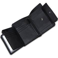 052618 men leather small short vintage clutch wallet male money clips man hand bag