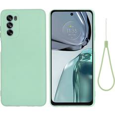 MAULUND Motorola Moto G62 Silikon Skal med Rem Grön