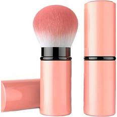 Falliny Falliny Retractable Kabuki Makeup Brush, Travel Face Blush Brush, Portable Powder Brush with Cover for Blush, Bronzer, Buffing, Flawless Powder C