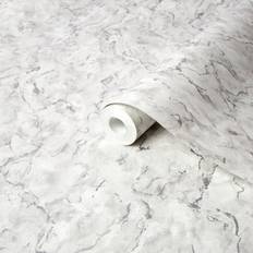 Wallpapers Boutique Boutique Grey Metallic Effect Marble Smooth Wallpaper