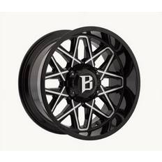 Car Rims Ballistic 20 Black With Natural Windows 818 Atomic Wheel Ballistic Wheels 818200069-24GBX