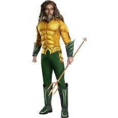 DC Comics Standard, Gold/Green Aquaman Mens Deluxe Costume