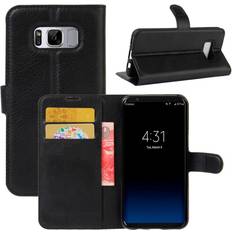 MAULUND Etuier MAULUND Samsung Galaxy S8 Blødt Læder m. Pung Sort