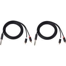 Cables Tlily 6.35 to 2RCA Cable, RCA Cable 6.35mm Male to 2 RCA Splitter RCA